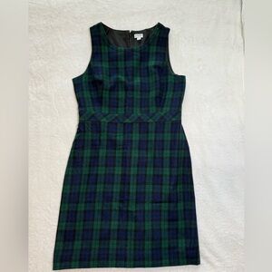 J. Crew Blue & Green Plaid Dress - Size: 12